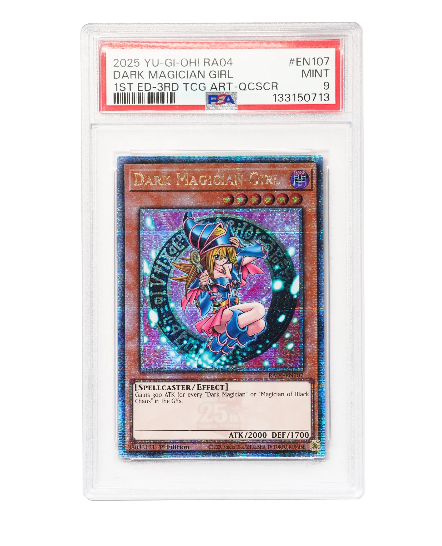 Dark Magician Girl 3rd Art Quarter Century Secret Rare — RA04-EN107